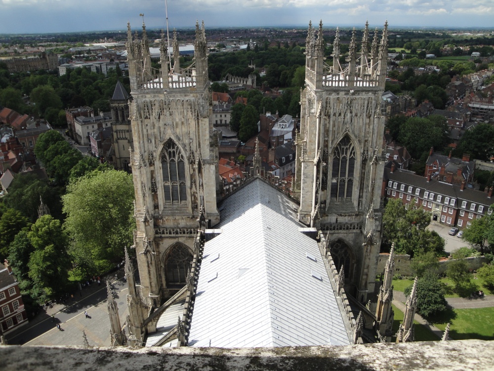 Looking down on York from the central tower