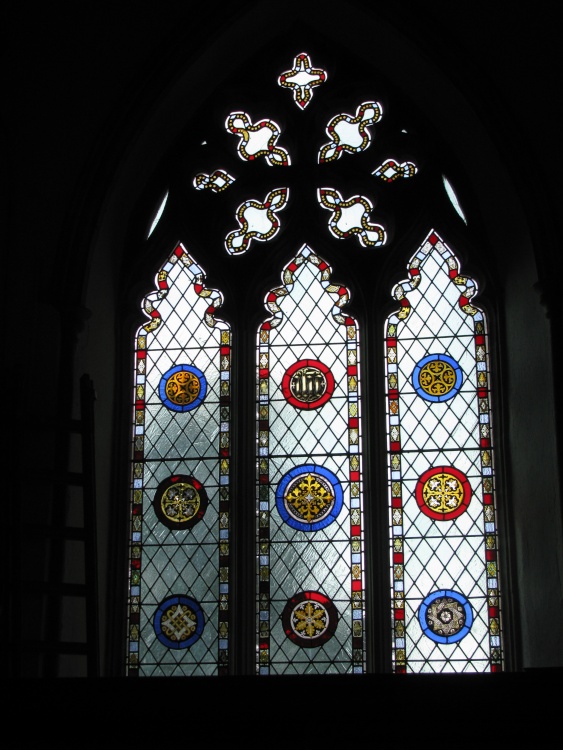 Stained Glass Window in the Church.