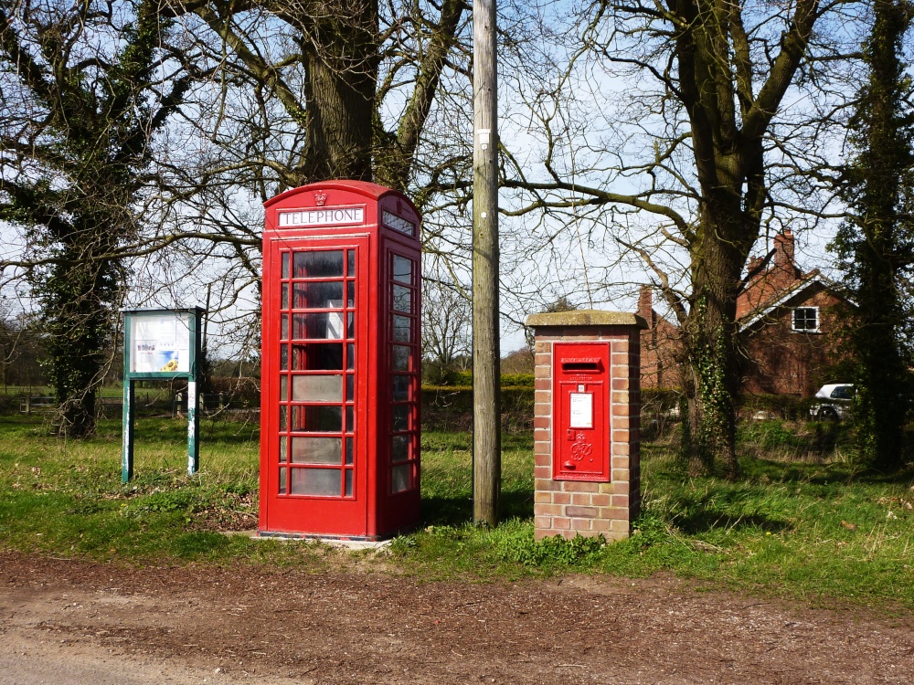 Photograph of Fritton GR Postbox, Telephone Box