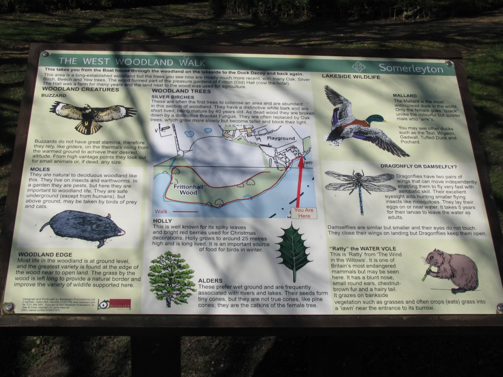 Info Board at Fritton lake