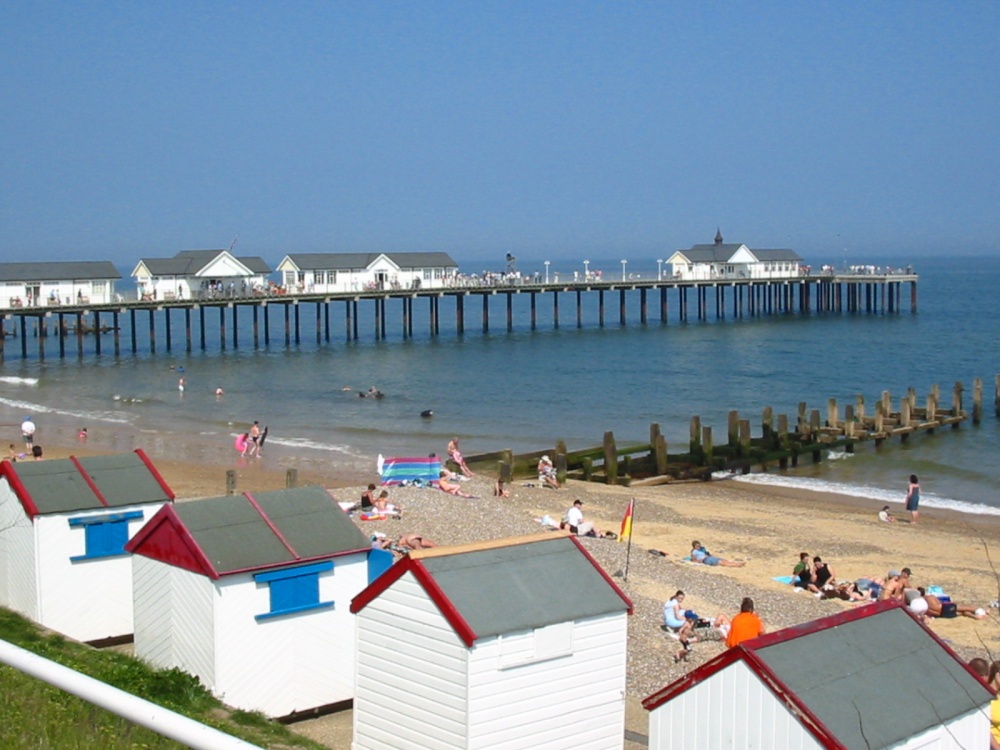 Photograph of Southwold Pier and beach huts
