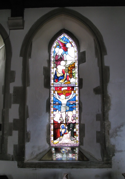Stained Glass Window in the Church.