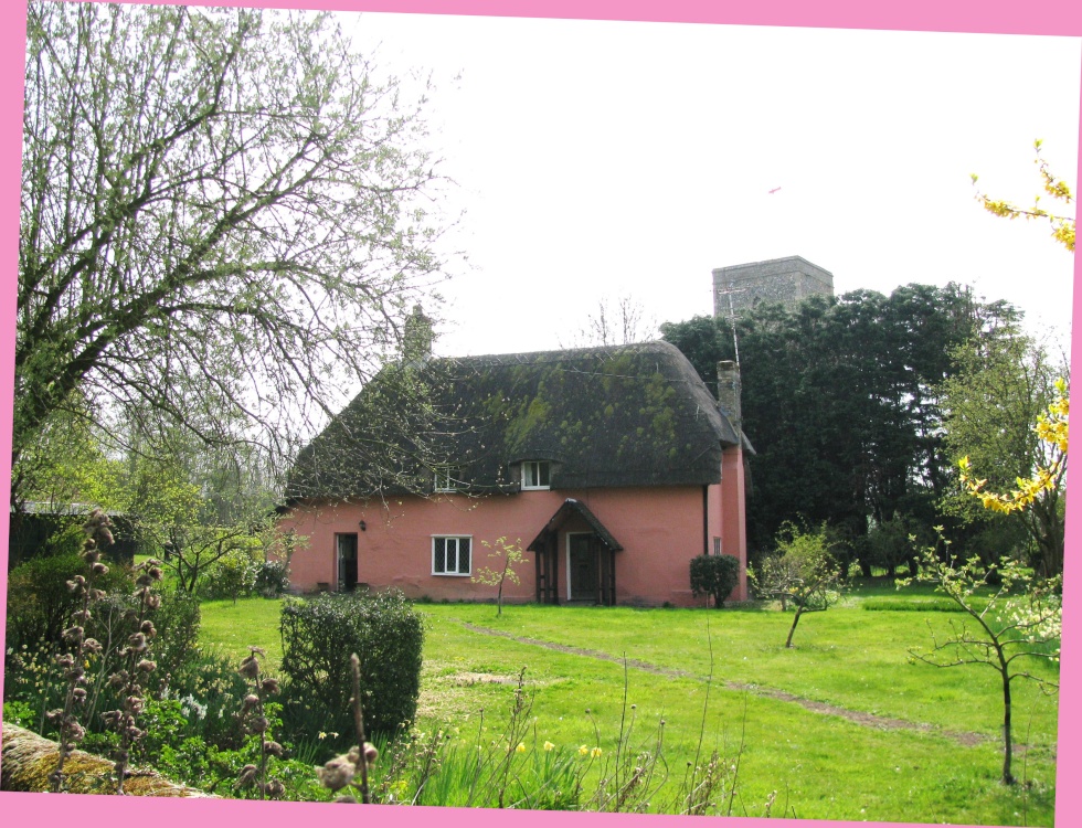 Pink houses opposite the Church