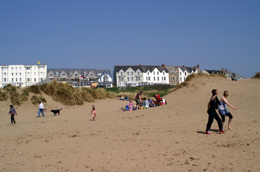 Hot day at the beach.