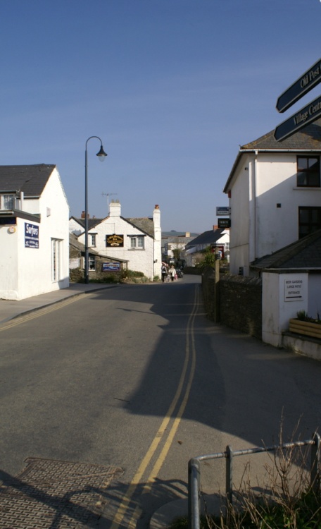 The main road into and out of Tintagel.