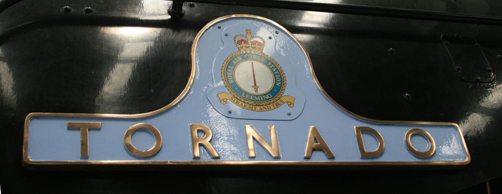 Tornado's name plate.