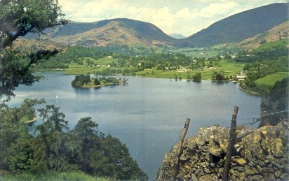 Postcard of Grasmere Lake and Town