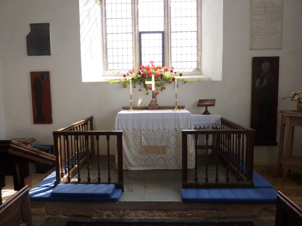 Church Altar, first Church I have seen with no font