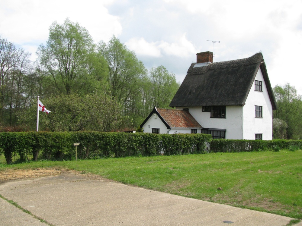 The owners are flying the St. Georges Flag