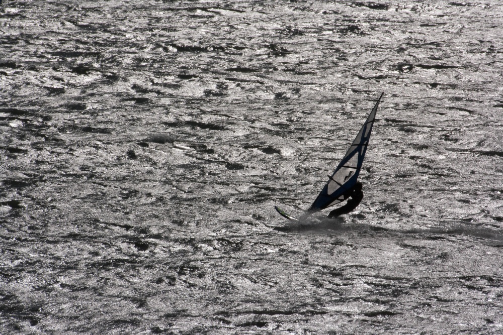 Windsurfing on a rough day