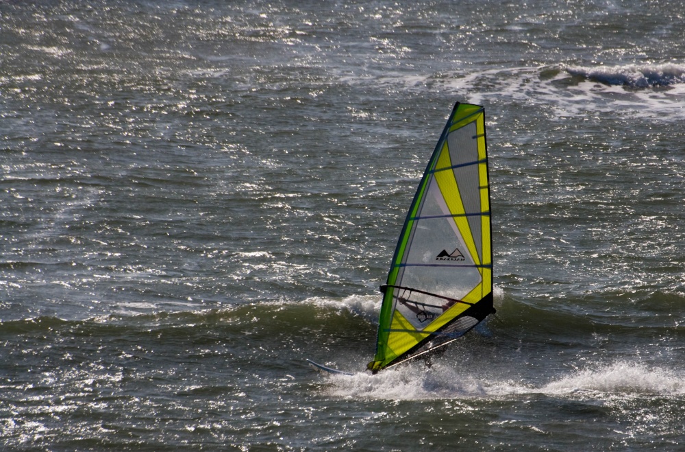 Photograph of Windsurfing on a rough day