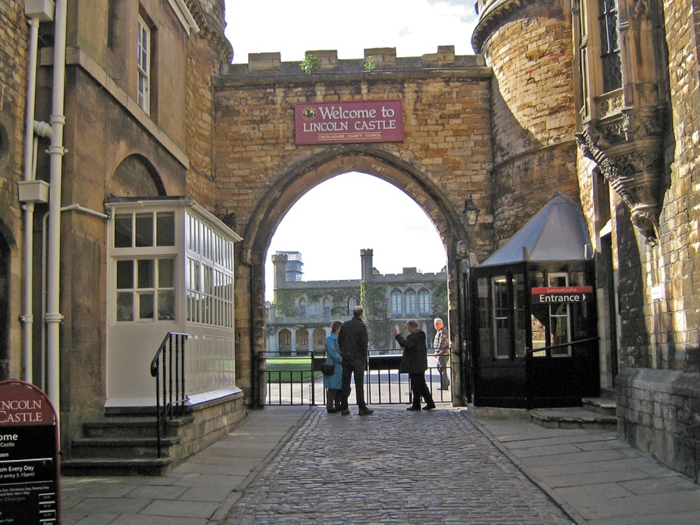 Lincoln Castle entrance photo by Mark Corby
