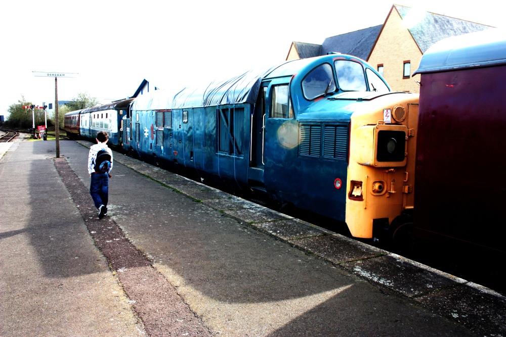 Photograph of The lonely traveller at Dereham station