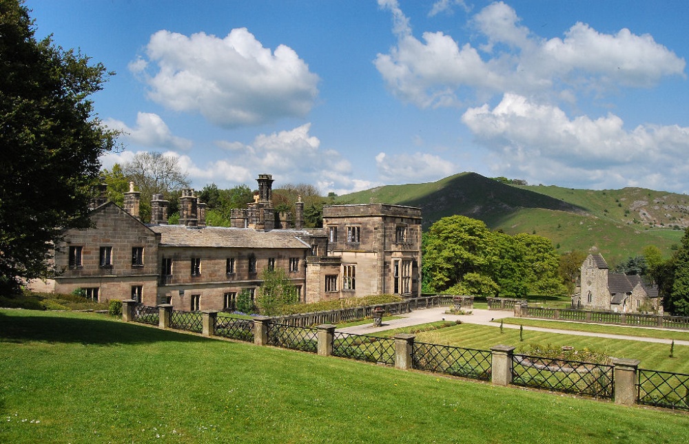Photograph of Ilam Hall and Church