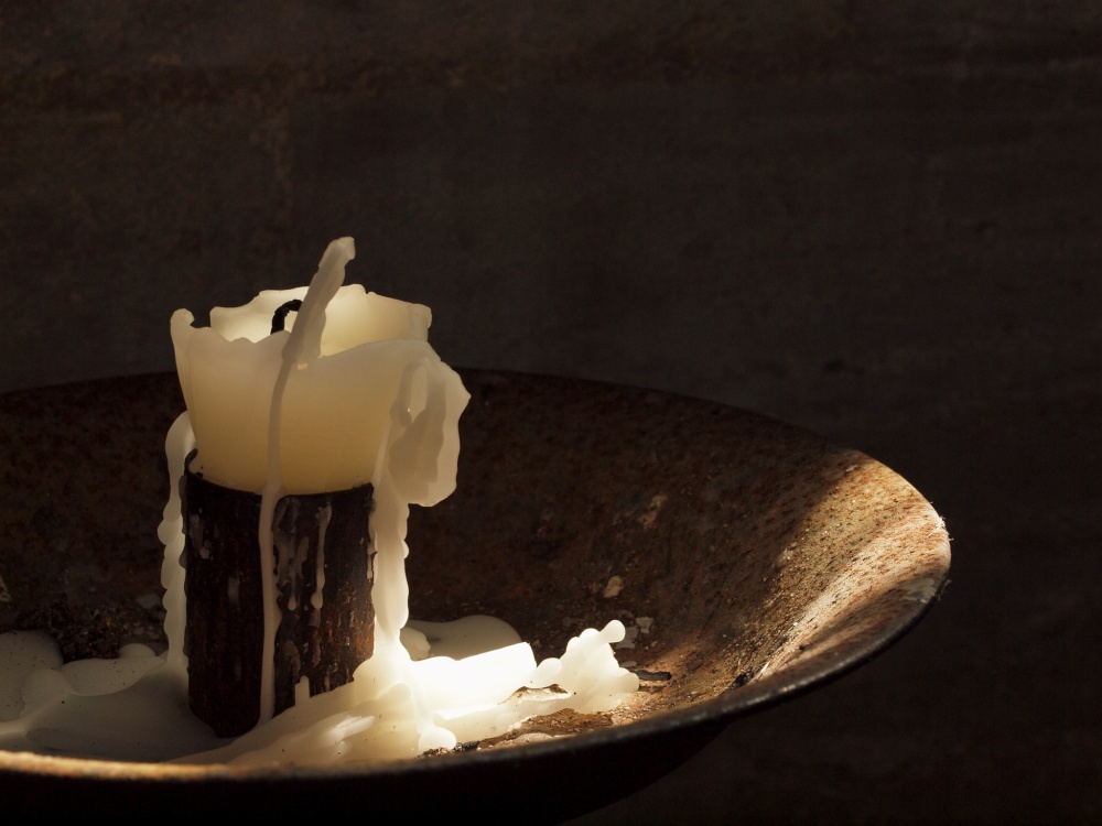 Church candle at Hillesden, Bucks