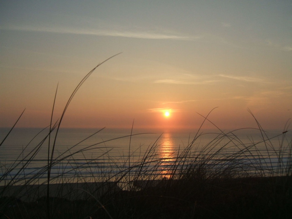 Photograph of Sunset at Perran sands, Cornwall