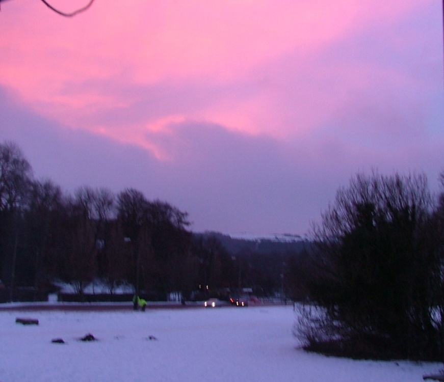 Photograph of Snow on the Green. Rowlands Gill