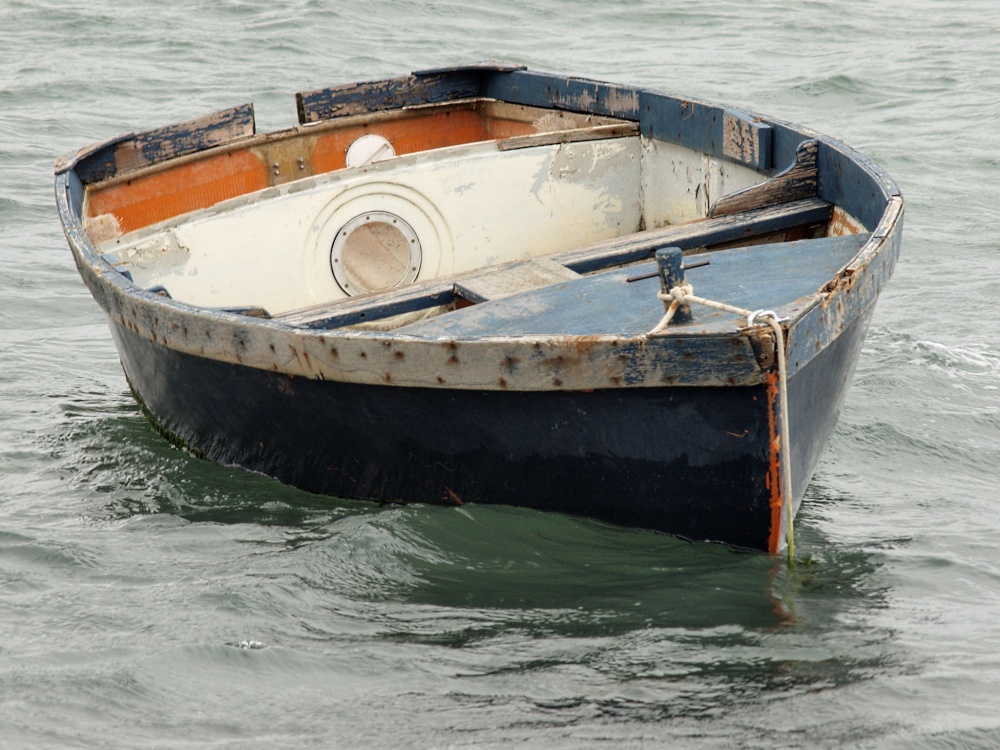 Dilapidated boat at Emsworth, Hampshire.