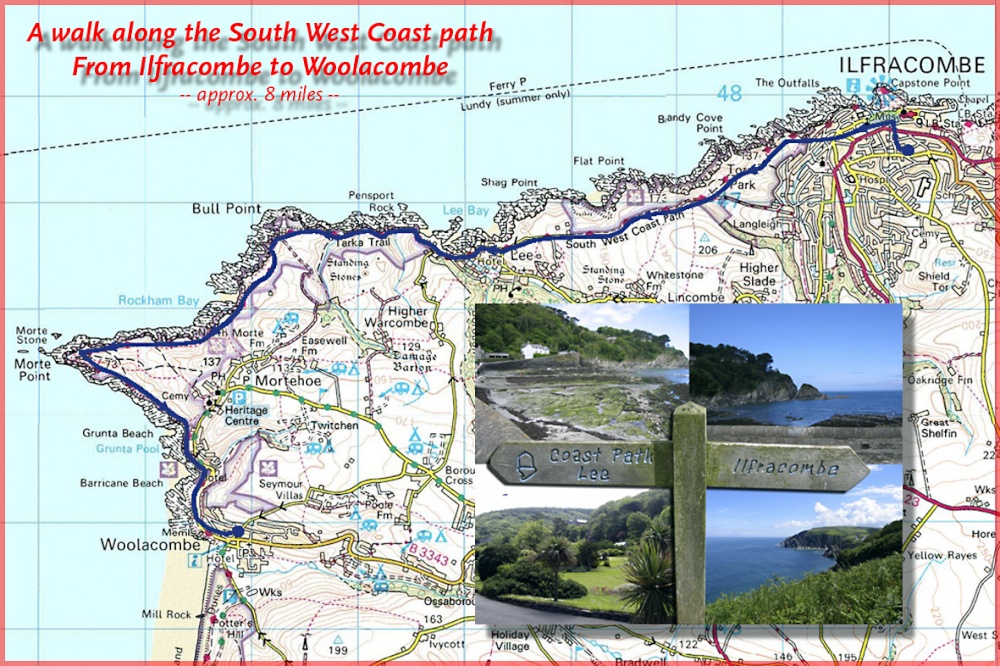 South West Coast path from Ilfracombe to Woolacombe Sand