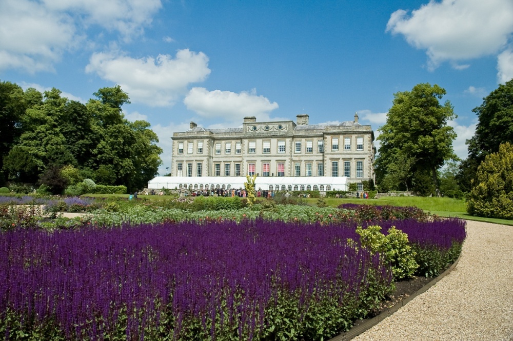 Photograph of Ragley Hall from the formal gardens