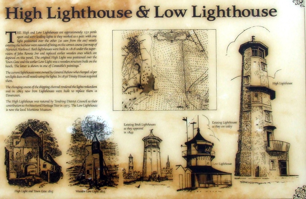 Dovercourt Lighthouses Information Board