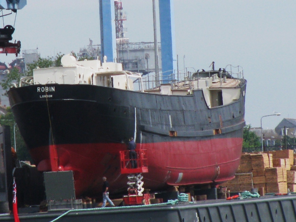 Close-up of the 1890 S.S. Robin