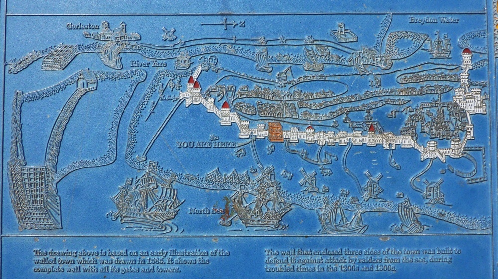 Medieval Town Map, showing the Old Town Wall