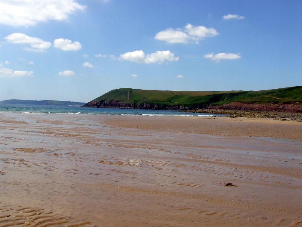 Manorbier view from the beach