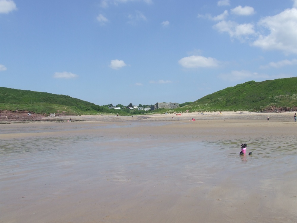 Manorbier view from the beach