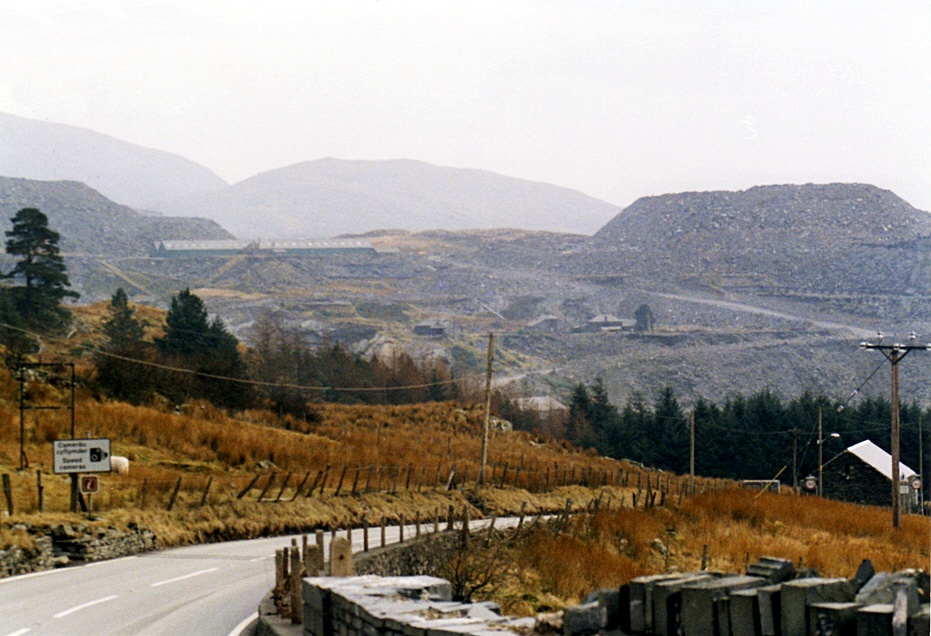 Photograph of Mountains covered in slate.