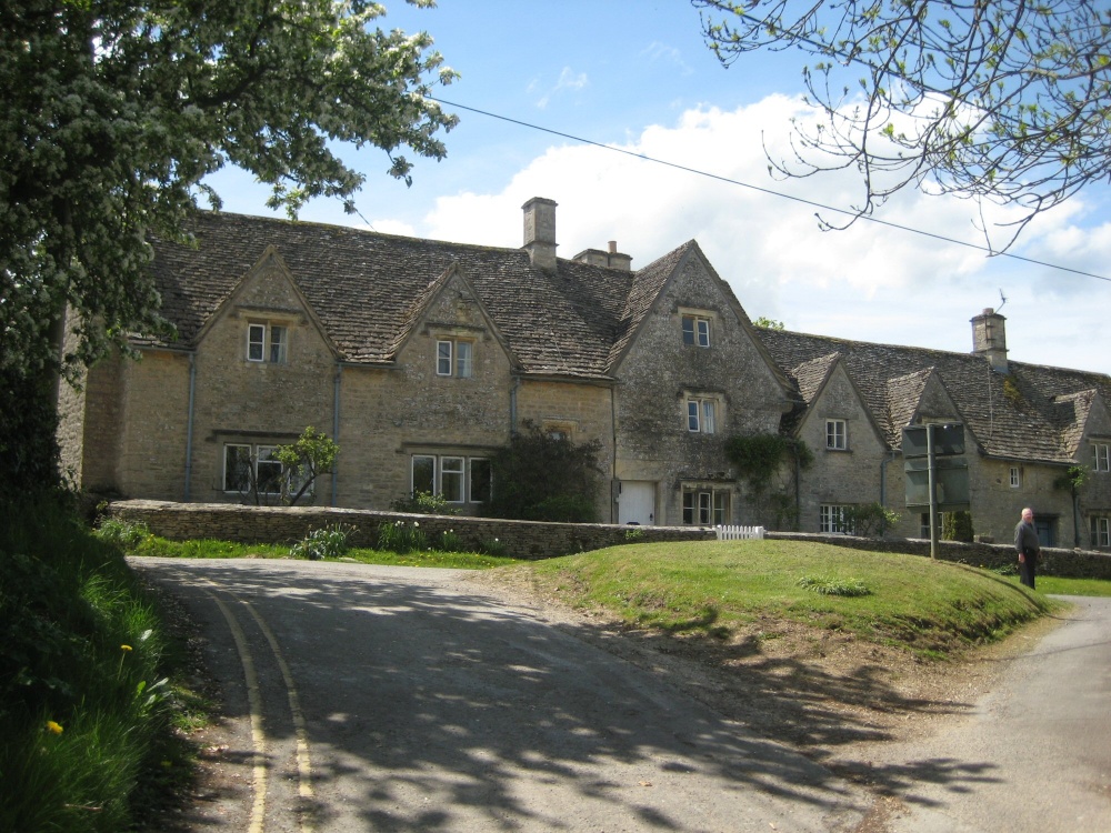 Row of quaint stone houses