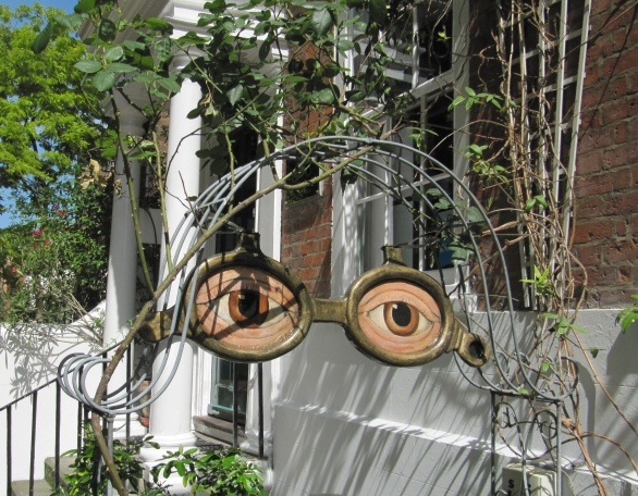 Antique optician's sign on the Green