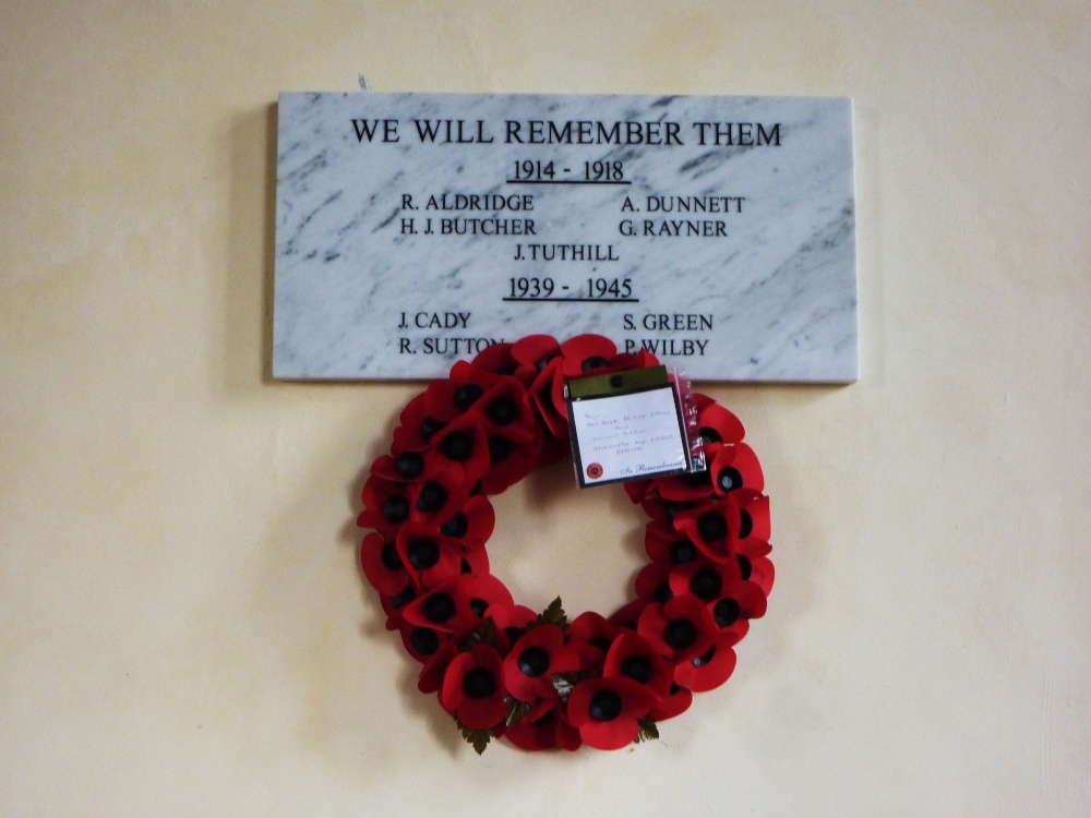 Photograph of War Memorial in the Church