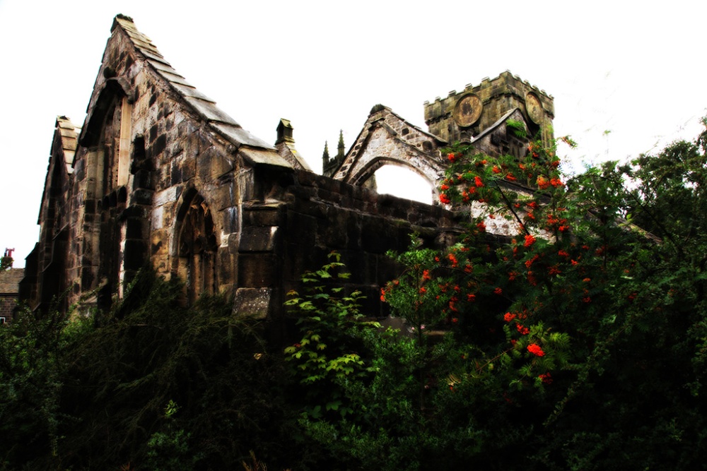 The shell of the Church of St Thomas a Becket