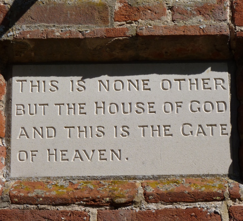 Photograph of Plaque on the Porch