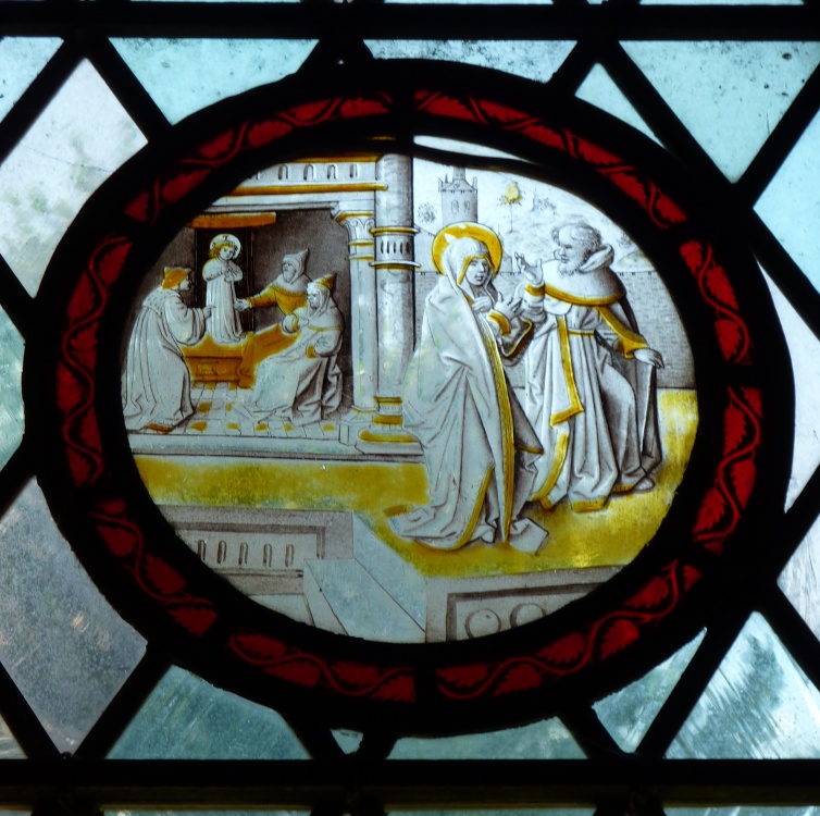 Stained Glass Window in the Church.