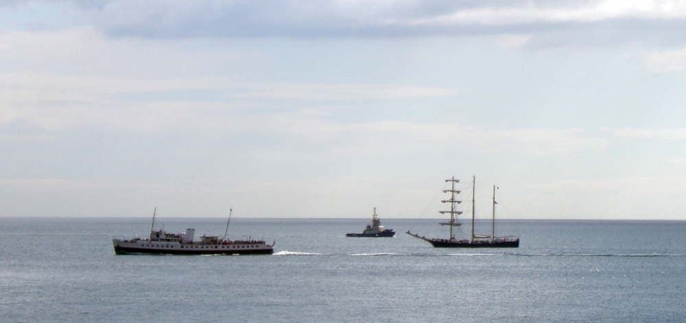 Tall ships sail by