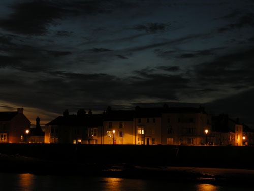 Hartlepool Town Wall at night
