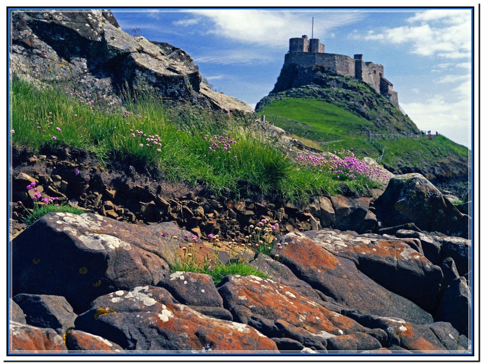 Photograph of Lindisfarne Castle view.
