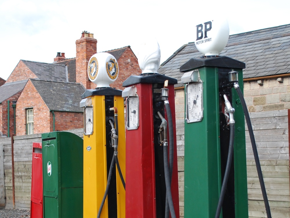 Petrol pumps at the Black Country Museum photo by Stephanie Jackson