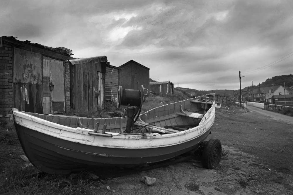 Photograph of Fishing cobble and huts