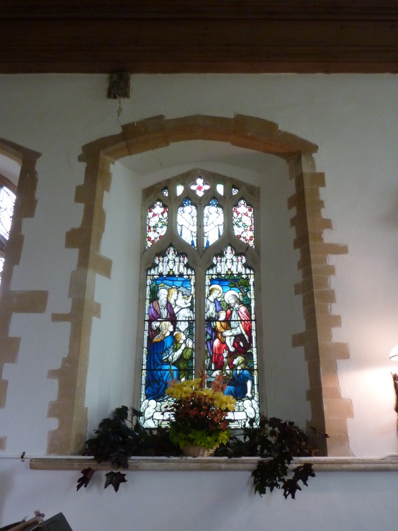 Stained Glass Window in the Church.