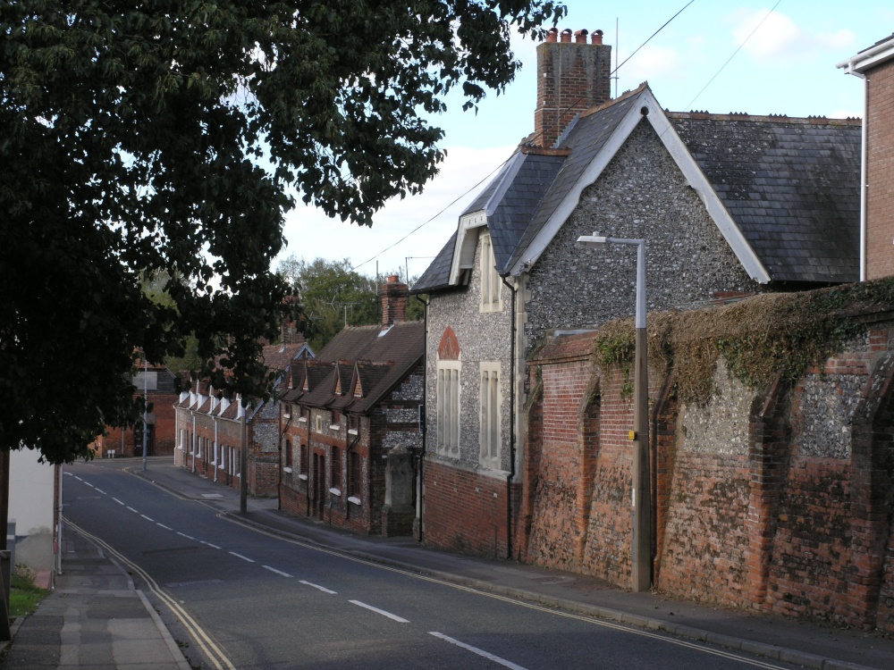 Marlborough St. Andover looking towards the former Almshouses
