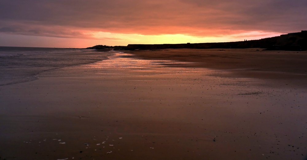 Eccles Beach at Sunset