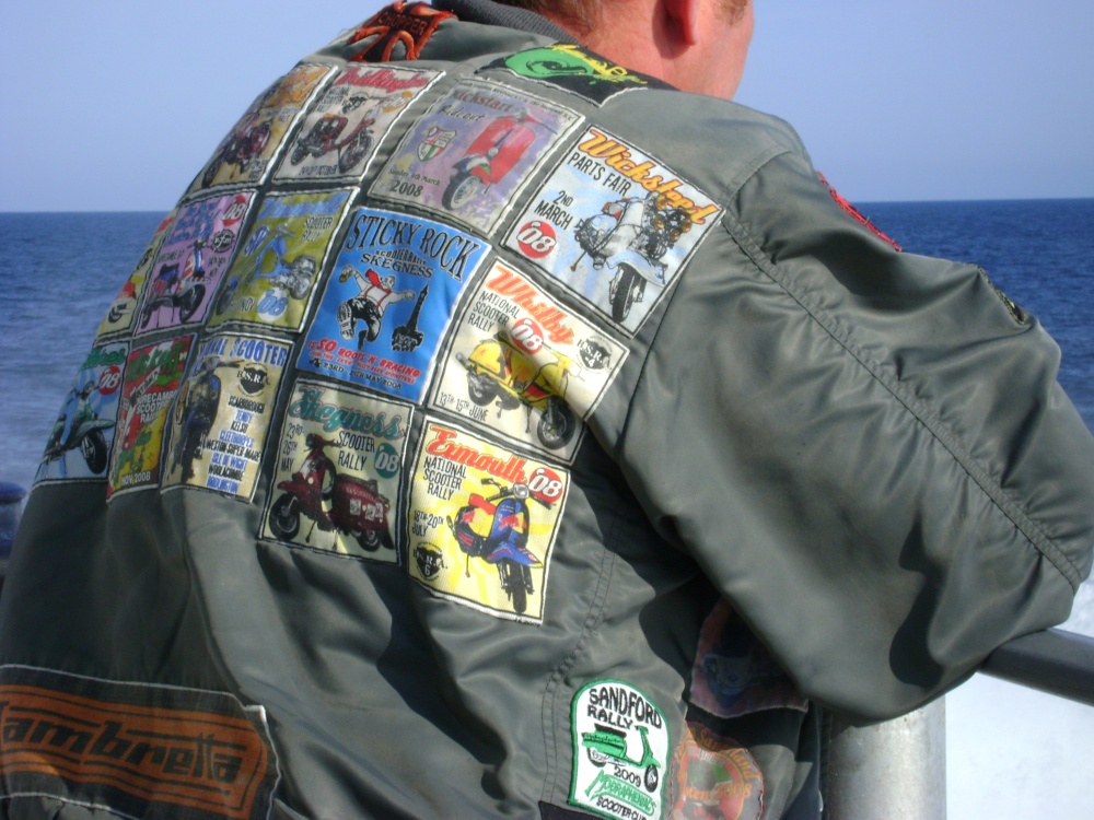 Lambretta jacket on ferry Weymouth to St. Helier, Jersey