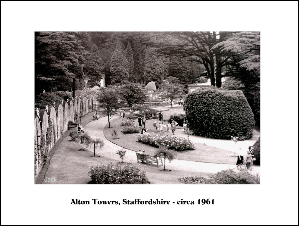 Gardens at Alton Towers circa 1961