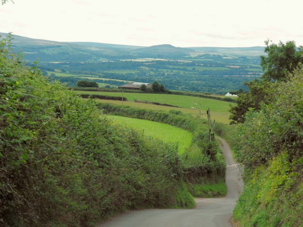 Photograph of Country road outside Crediton