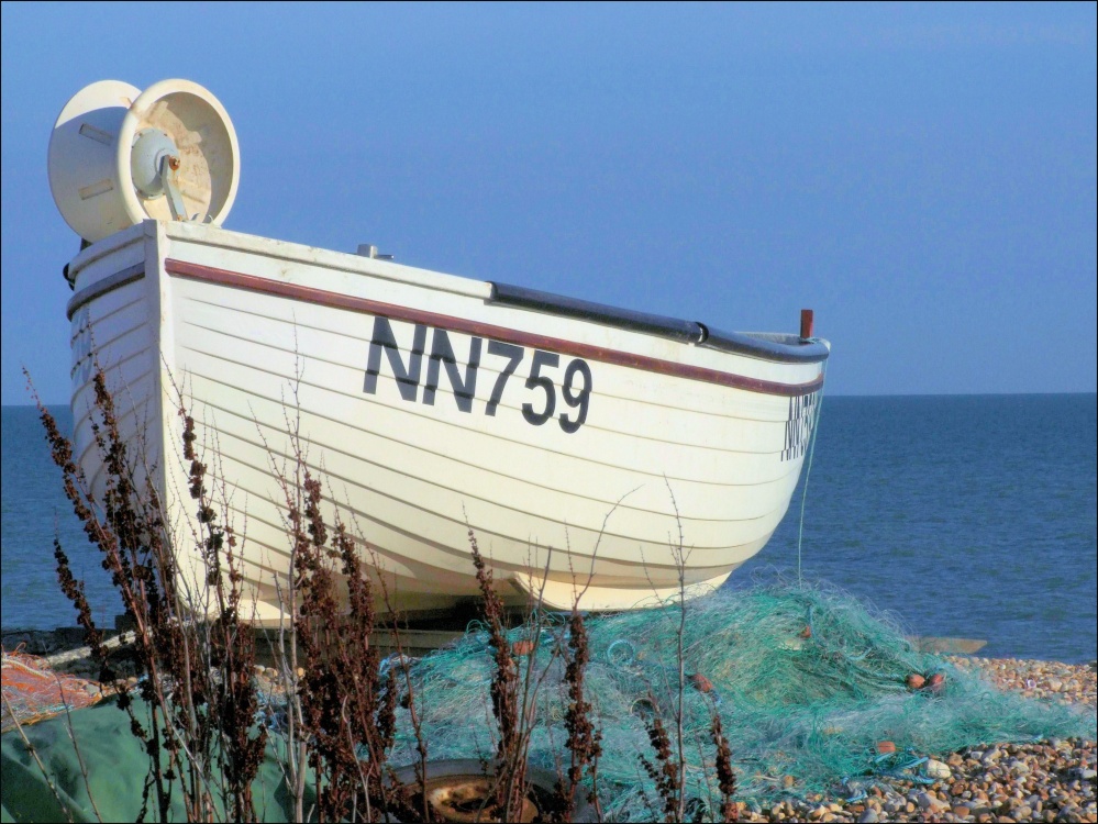 Fishing boat on Cooden Beach