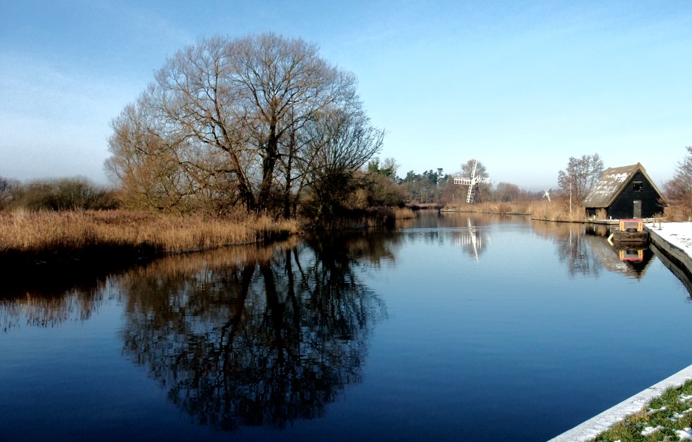 Photograph of How Hill river reflection