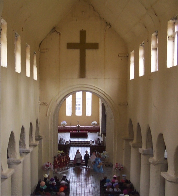 A wedding inside the model of Wimborne Minster